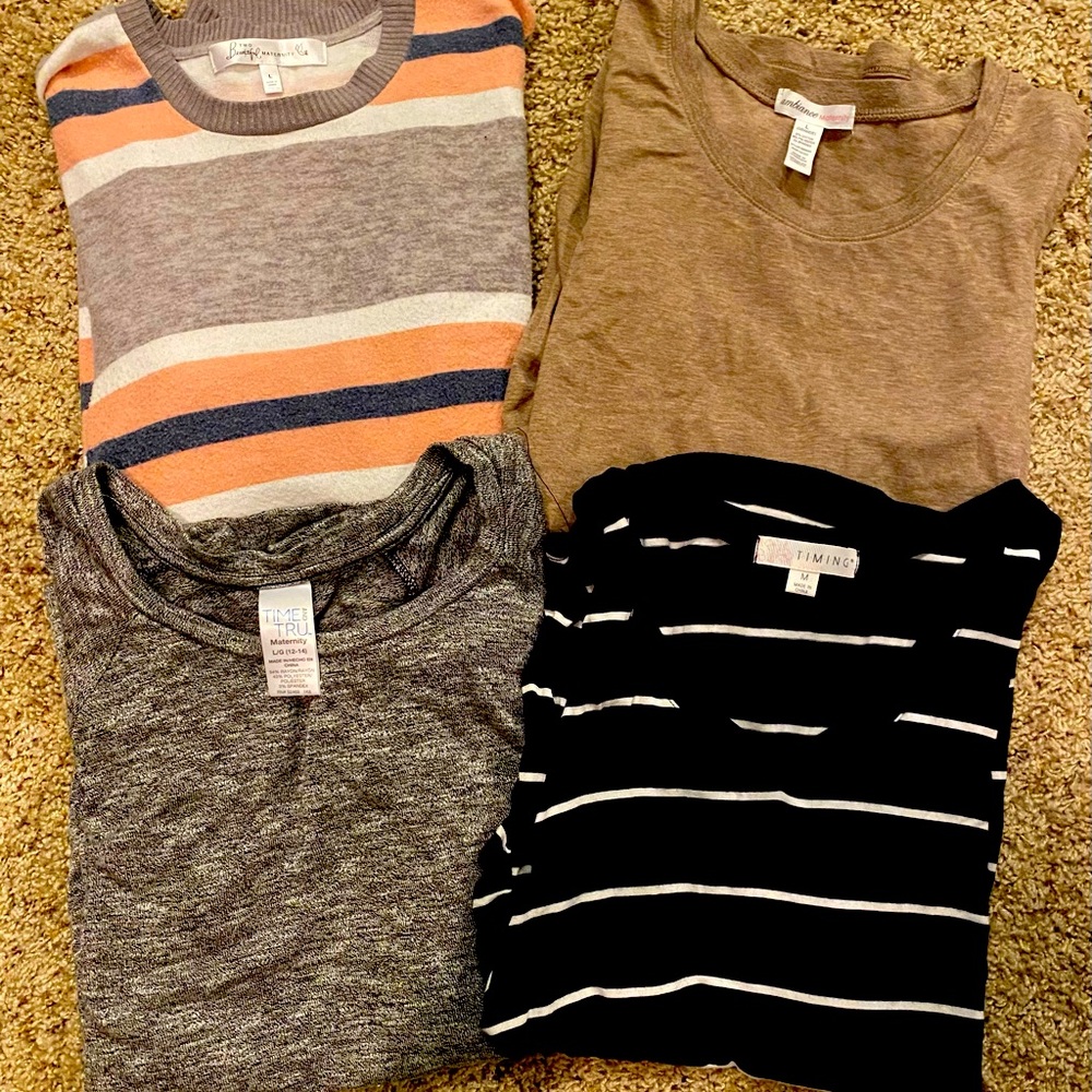Large maternity long sleeve shirts